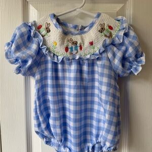 Boutique Smocked Easter Bunny Bubble